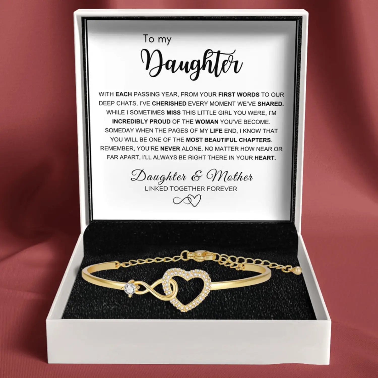 "To My Daughter" Forever Connected Bracelet