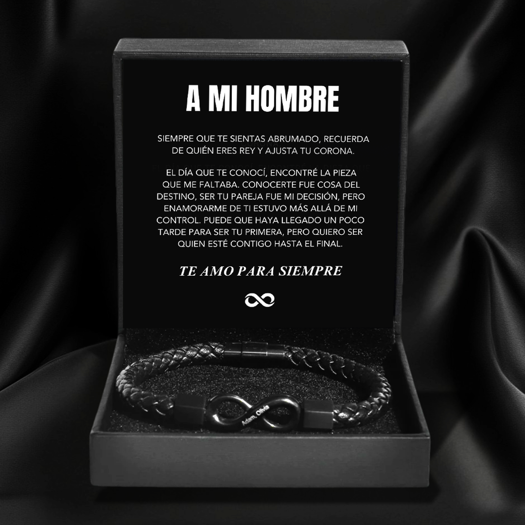Para mi hombre – Pulsera Infinita personalizada