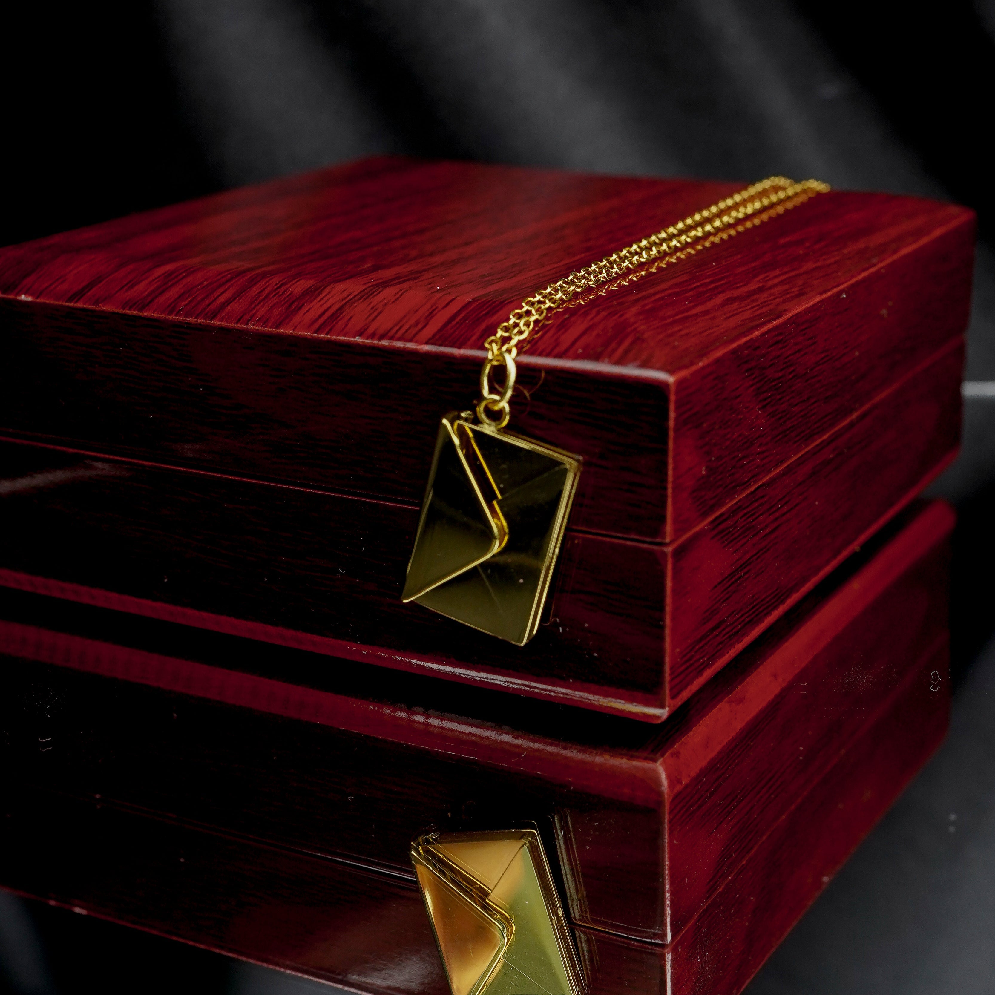 "Secret Love Note" Engraved Necklace in Luxury LED Box