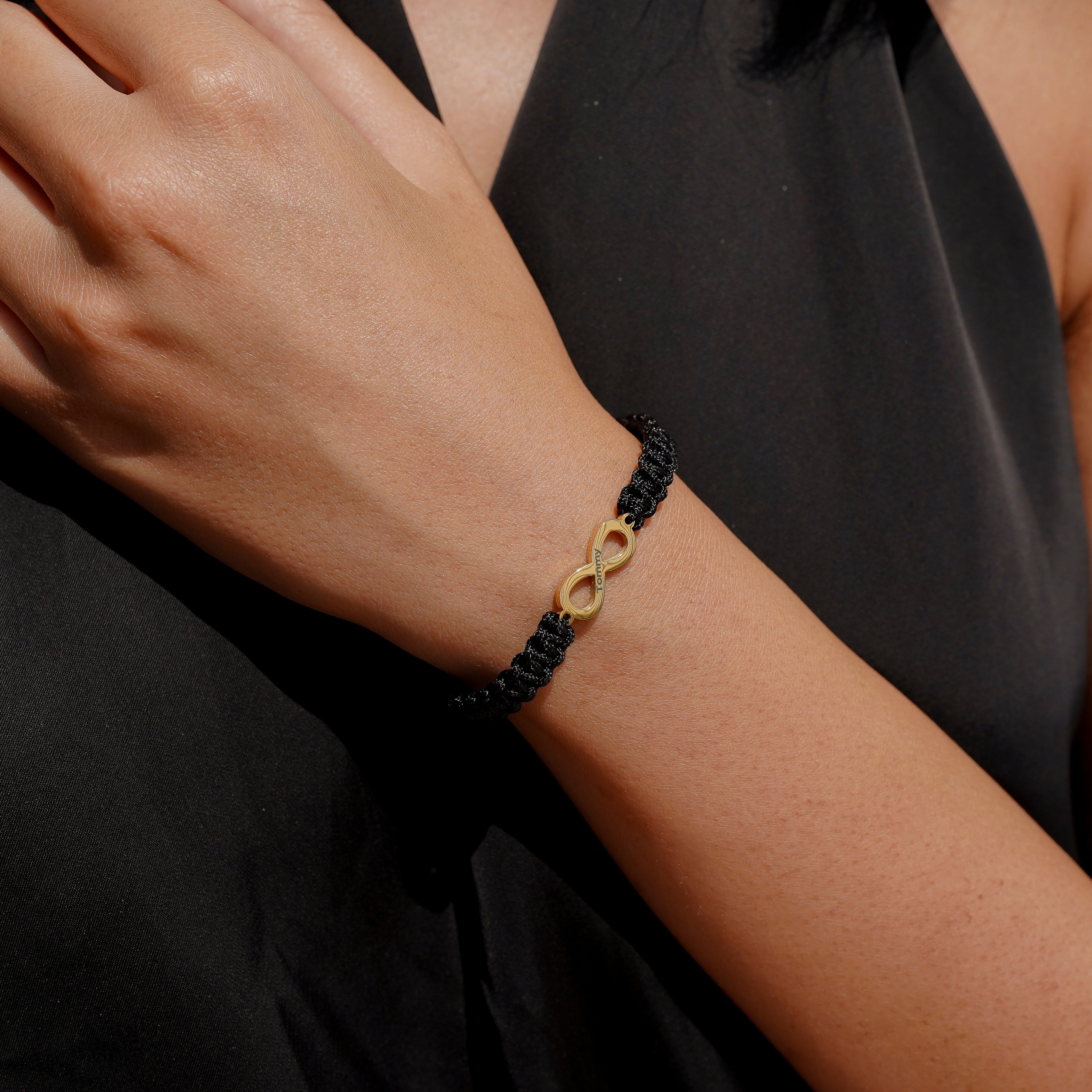 "Linked for Life" Personalized Couple’s Bracelet Set