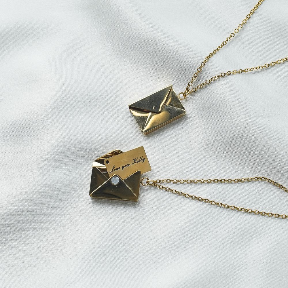 "Secret Love Note" Engraved Necklace in Luxury LED Box