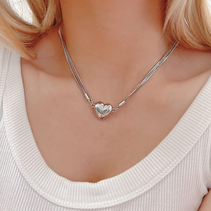 "Together Forever" – Magnetic Bond Heart Necklace with Luxury Gift Box