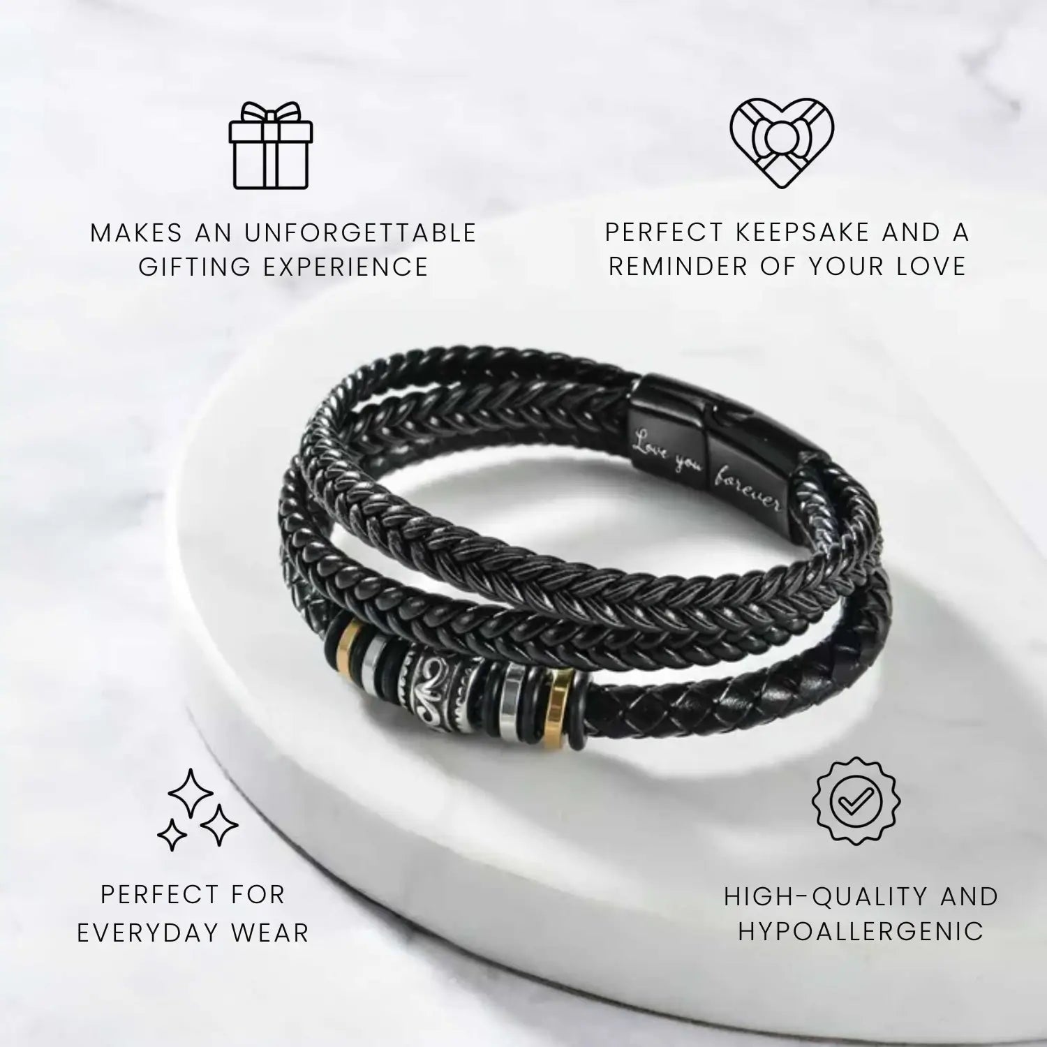 To My Son - "Love You Forever" Bracelet Set