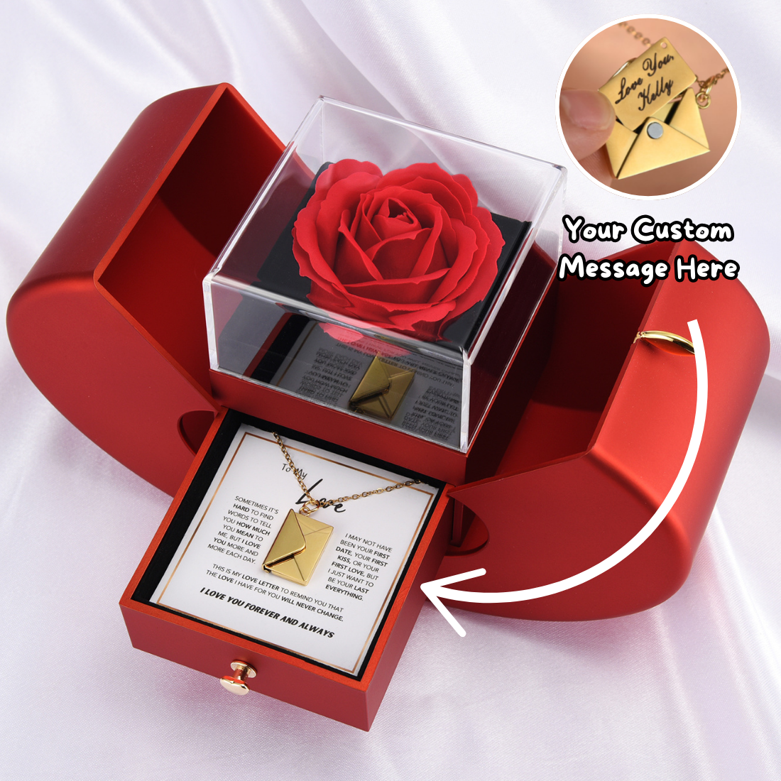 Forever Yours - Personalized Love Letter Necklace with a Luxury Box