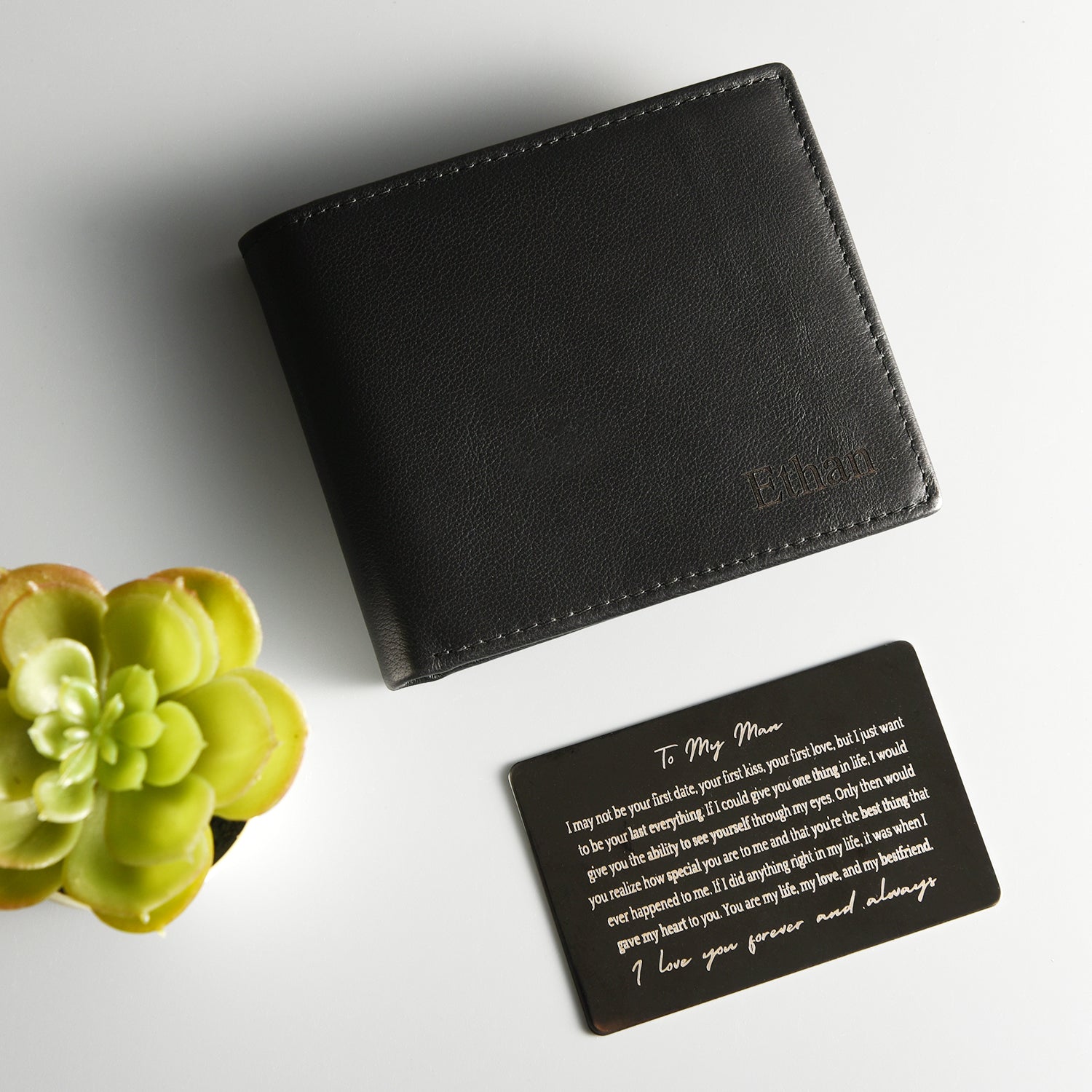"Your Last Everything" Card and Customized Wallet Gift Set