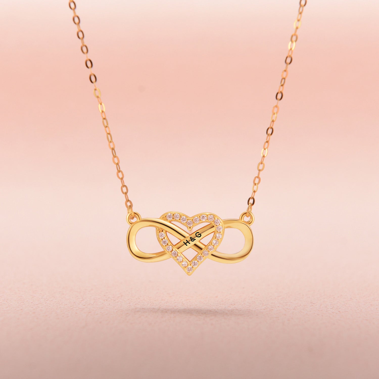Forever Love – Personalized Infinity Heart Necklace with LED Gift Box