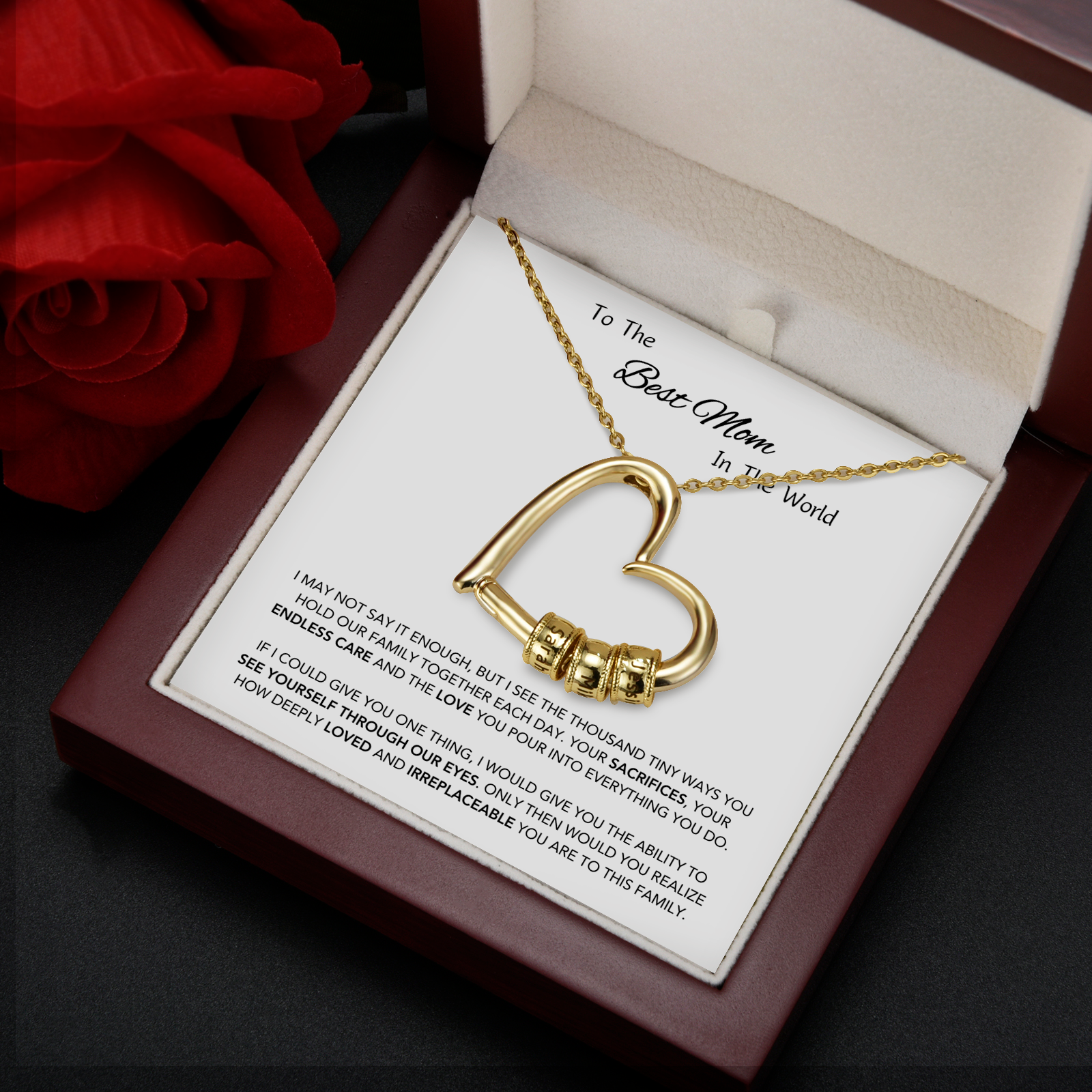 "Heart of the Family" Necklace with LED Gift Box