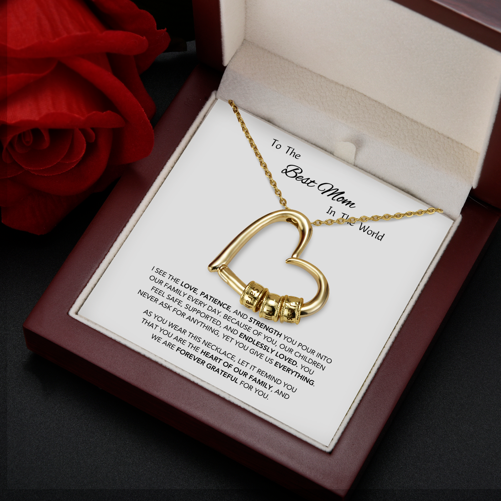 "Heart of the Family" Necklace with LED Gift Box