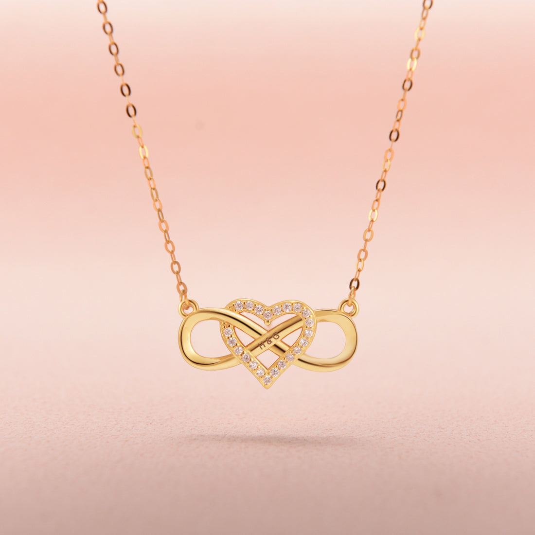 "Forever Love" - Personalized Infinity Heart Necklace with LED Gift Box