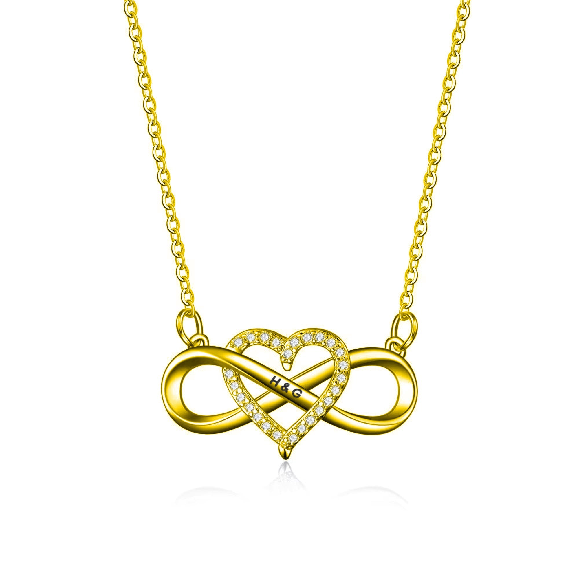 "Forever Love" – Personalized Infinity Heart Necklace with LED Gift Box