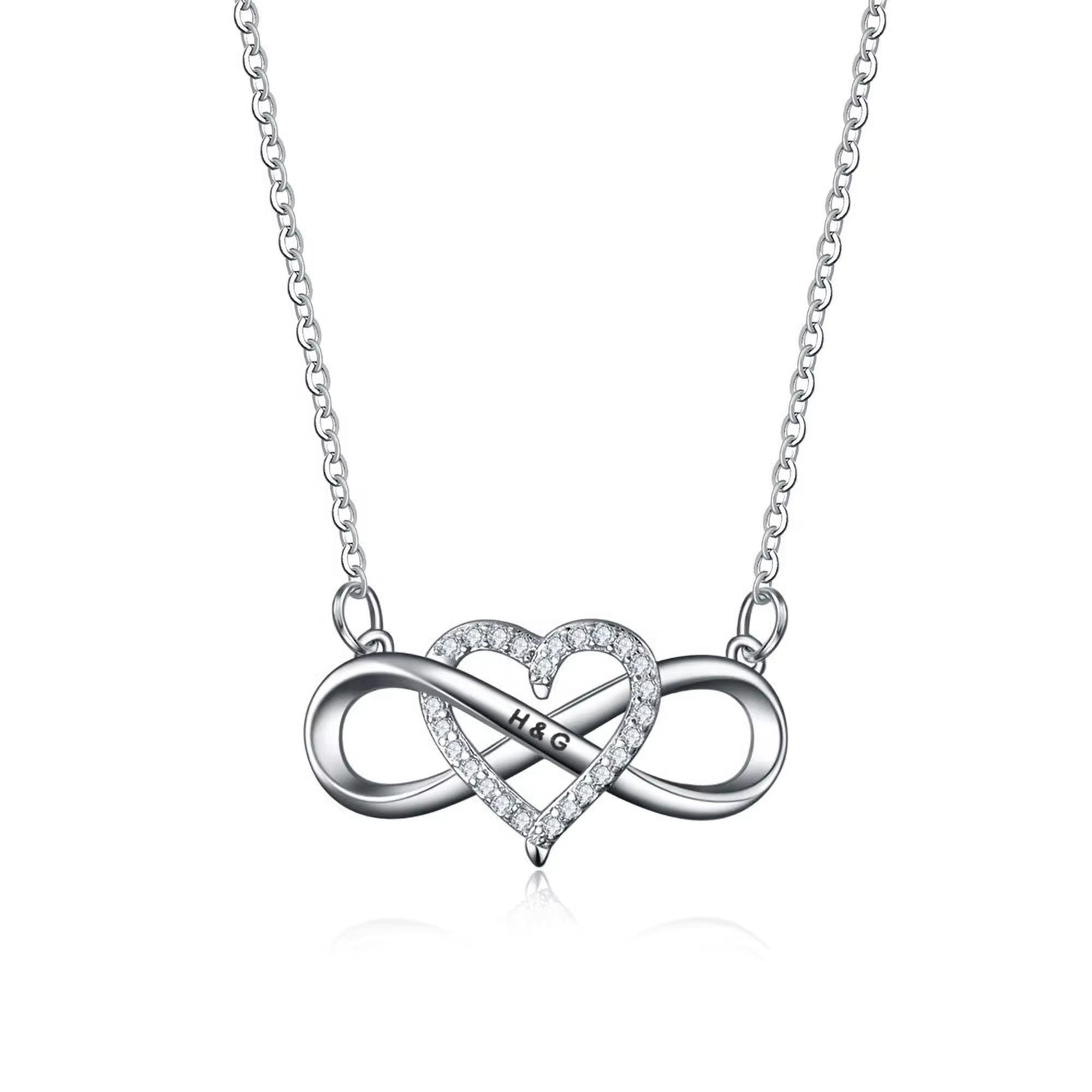 "Forever Love" – Personalized Infinity Heart Necklace with LED Gift Box