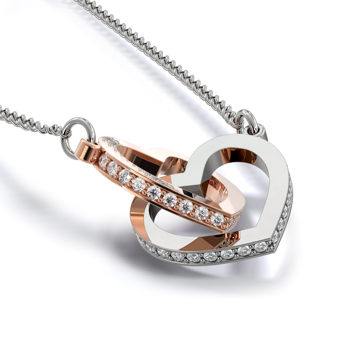 To My Soulmate - Interlocking Hearts Necklace