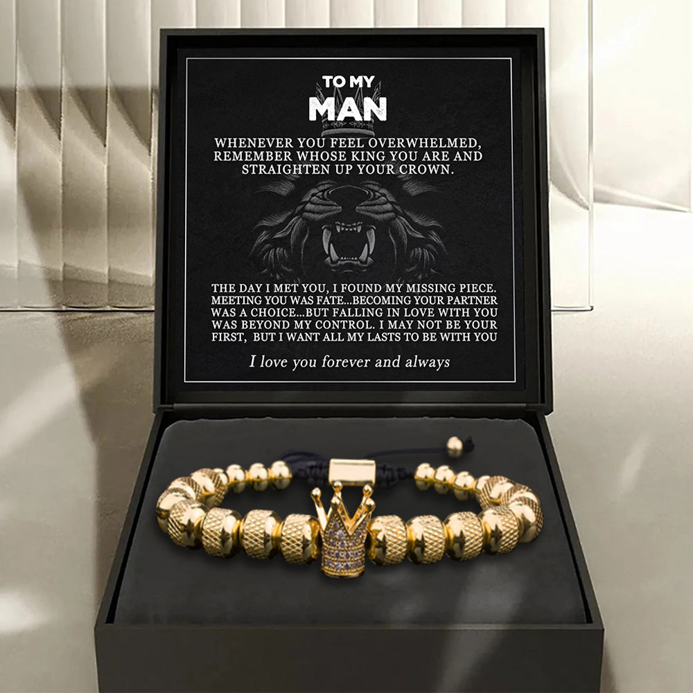 "To My Man" - Crown Bracelet Set [+ FREE GIFT]