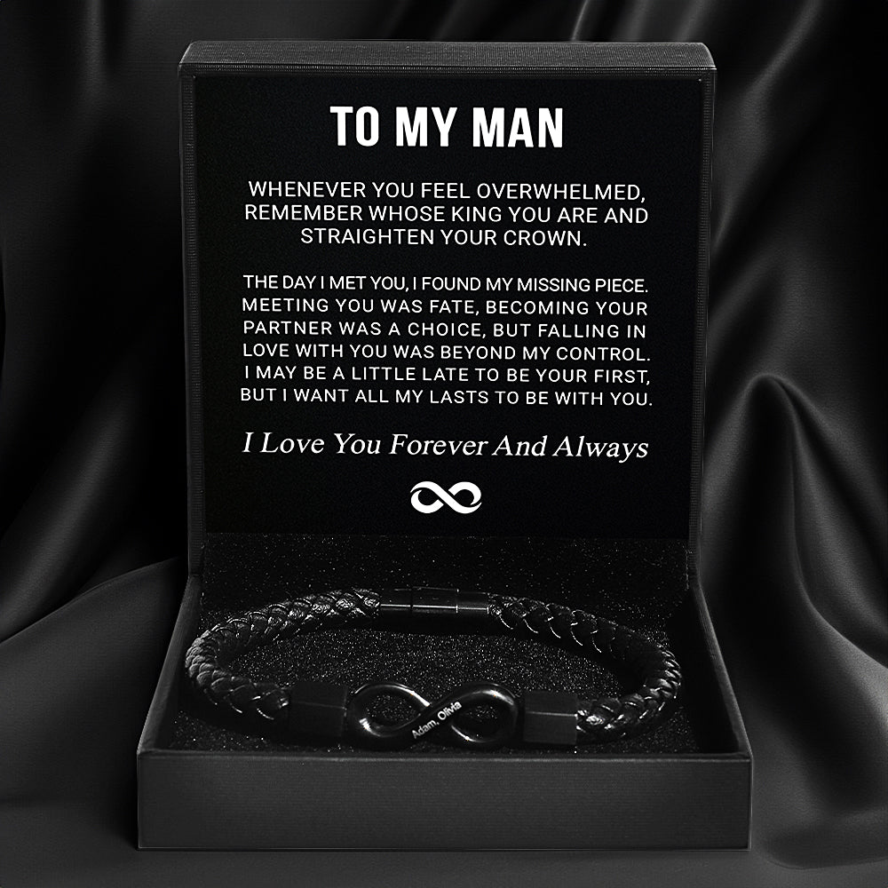 "To My Man" Infinite Love Customized Bracelet