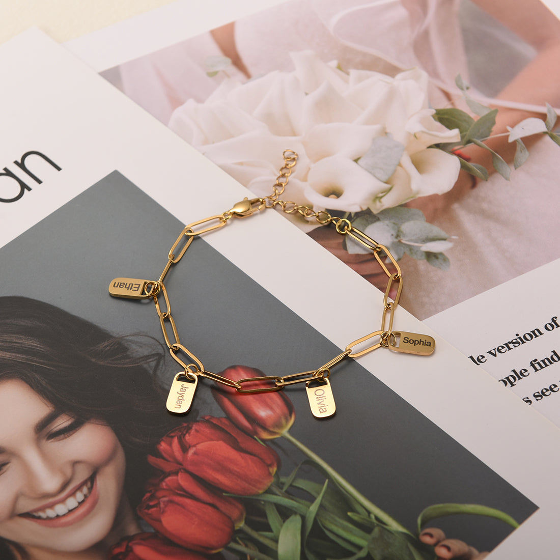 Heart of the Family Engraved Bracelet