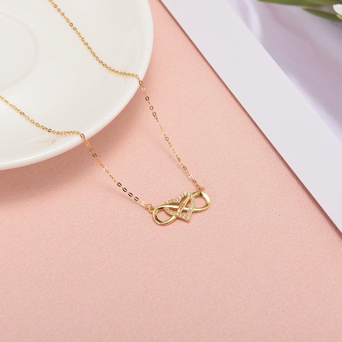 "Forever Love" - Personalized Infinity Heart Necklace with LED Gift Box