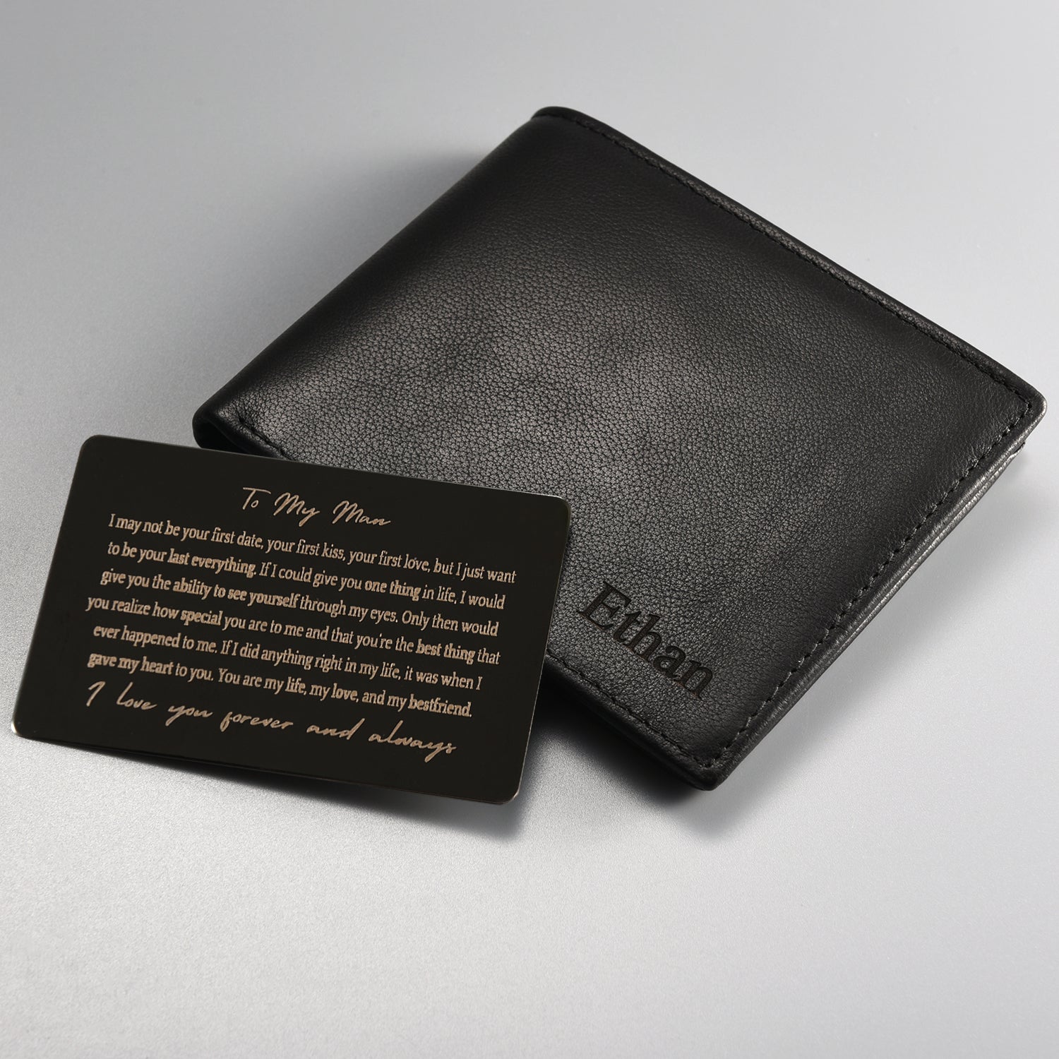 "Your Last Everything" Card and Customized Wallet Gift Set