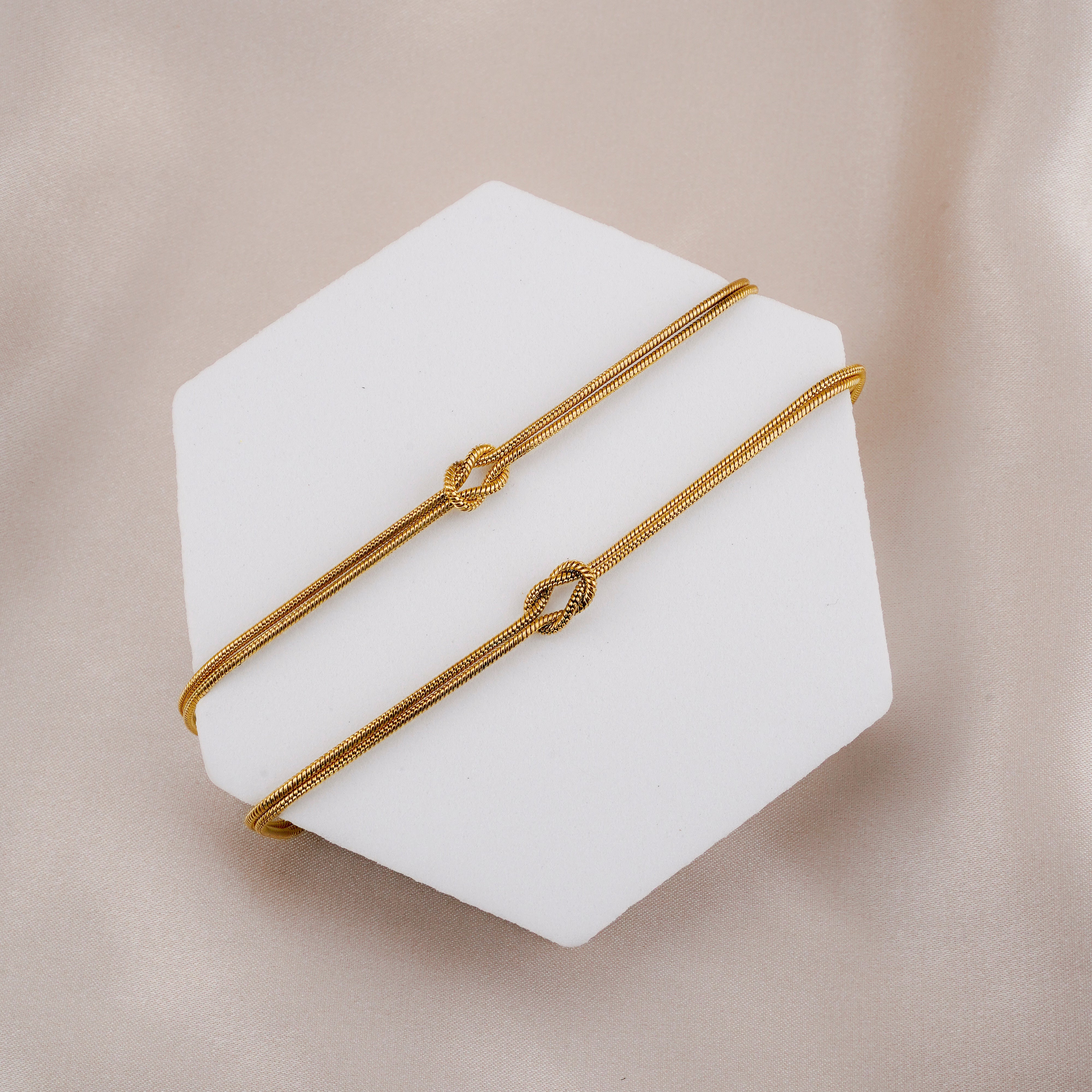"Always Connected" His & Hers Knot Bracelets