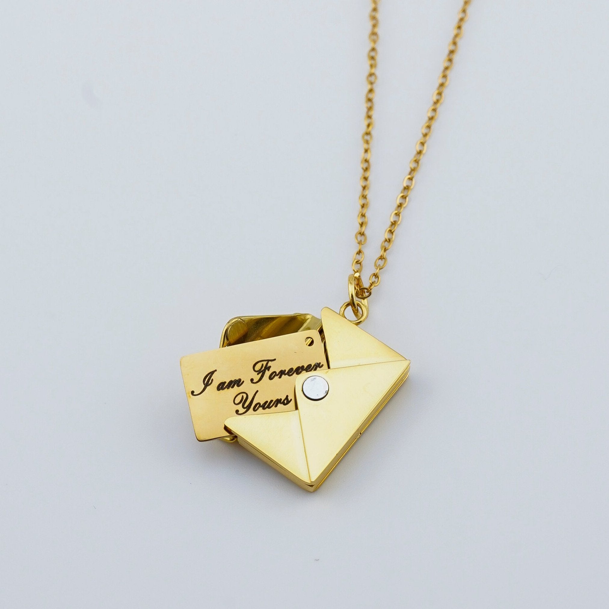 "Secret Love Note" Engraved Necklace in Luxury LED Box